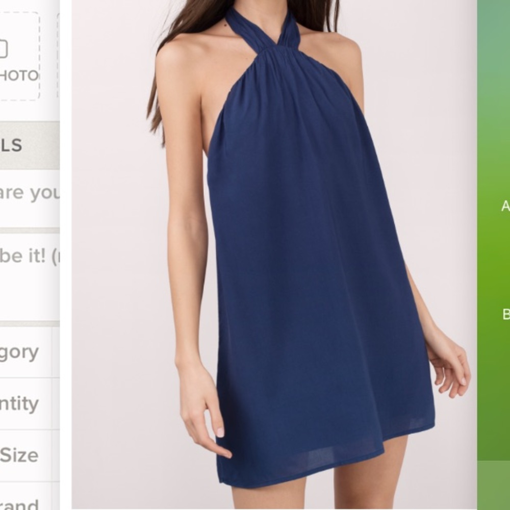 TOBI: *Brand New (Small) Blue Open-Back Tie Dress